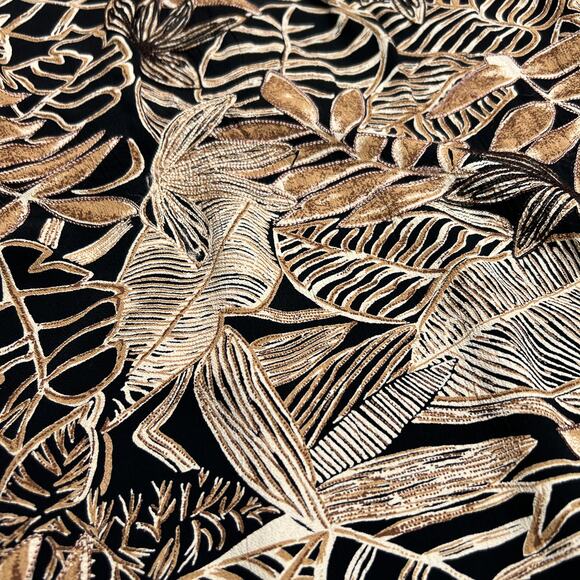 Vintage 90s Laura Ashley Floral Foliage Leaf Print Midi Embroidered Grunge Boho - Picture 4 of 6